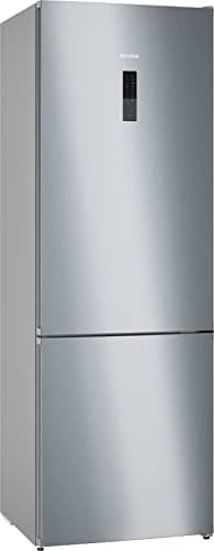 SIEMENS KG49NXIBF - Combinación de soporte XXL iQ300, nevera independiente con zona de congelación inferior 203 x 70 cm, refrigeración 311L, congelación de 129L, NoFrost, hyperFresh, bottleRack, acero