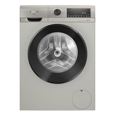 SIEMENS - Lavadora de carga frontal, 10 kg, iQ500, 1400 r.p.m, smartfinish, antiManchas, Acero antihuellas, WG54G2ZPES, Acero mate, 1400 rpm