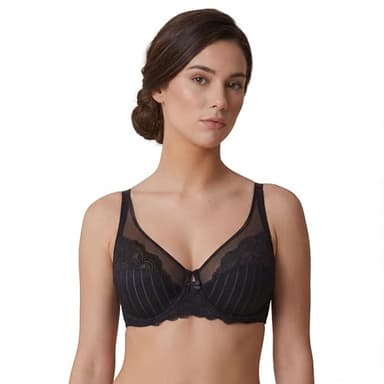 Selene Mariluz, Sujetador con Aros Para Mujer, Negro, 110C