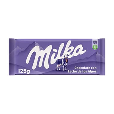 Milka Tableta de Chocolate con Leche de los Alpes, Pack Formato Familiar 3 Tabletas, 125 g
