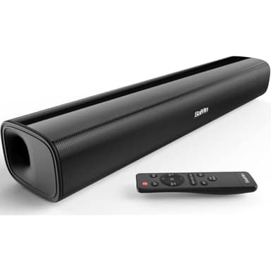 Saiyin Barra de Sonido, Barra de Sonido de 17 Pulgadas para Smart TV con Conexión Bluetooth 5.3/Óptica/AUX, Altavoz para TV/PC/Juegos/Proyectores, Diseño Ultracompacto y Montable en Pared