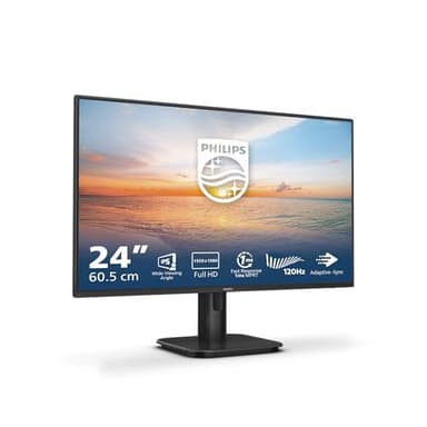 Philips 24E1N1100A Monitor 24 Pulgadas FHD, 100Hz, IPS, 1 MPRT, Adaptive Sync., Altavoces (1920x1080, 1x HDMI 1.4), Negro