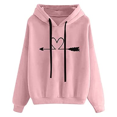 riou Sudaderas con Capucha Mujer Hoodie Casual Estampada Camisetas Chica Moda Abrigos Tallas Grandes Standard Hoodie Deportivos Pullover