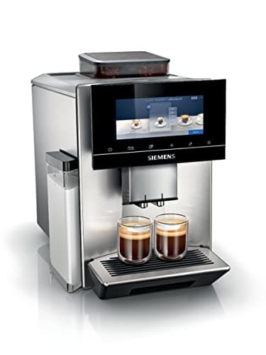 Siemens cafetera automática EQ900 TQ905D03, pantalla táctil, modo barista, reducción de ruido, 10 perfiles, trituradora premium, limpieza de vapor, 1500 W, acero inoxidable