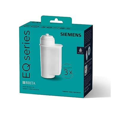 Siemens BRITA Intenza TZ70033A - Filtro de agua (3 unidades, reduce el contenido de cal del agua, apto para cafeteras automáticas de la serie EQ, así como para máquinas automáticas de montaje
