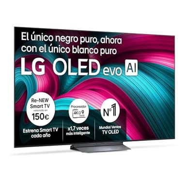 LG OLED77C54LA - TV 77", OLED EVO 4K, Smart TV AI C5, WebOS 25, Super Upscaling, Dolby Vision y Dolby Atmos, AMD FreeSync, Alexa/Google Assistant, Negro
