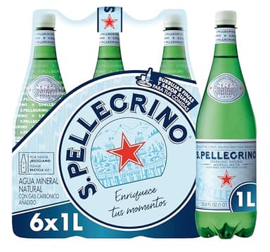 San Pellegrino Agua con Gas, 6 x 1L