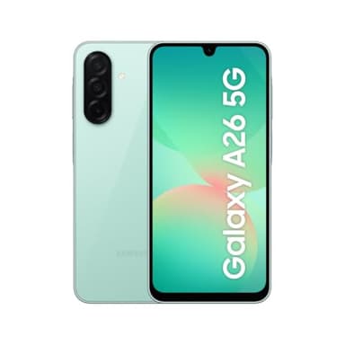 Samsung Galaxy A26 5G 256GB Teléfono Móvil, Inteligencia Alucinante, 6GB RAM, 50MP Cámara, Menta, Garantía del Fabricante 3 Años + 1 Año Extra
