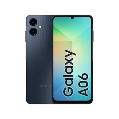 Samsung Galaxy A06 4G LTE Versión Global SM-A065F/DS, NO NFC, Pantalla de 6.7 Pulgadas, Dual SIM 50MP Doble Cámara Negro (Negro), 64GB