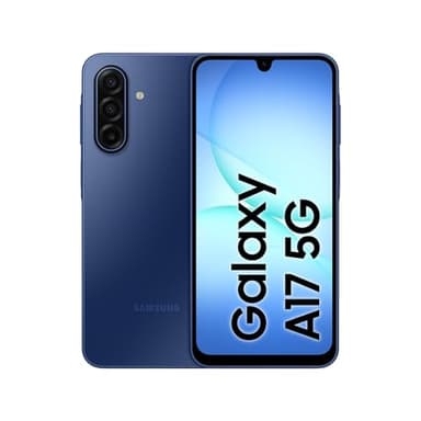 Samsung Galaxy A17 5G 256GB - Teléfono Móvil con IA, Marco Fino 7,5mm, Pantalla Grande, Cámara 50MP, 4GB RAM, Batería 5000mAh, Azul, Garantía del Fabricante 3 Años + 1 Año Extra