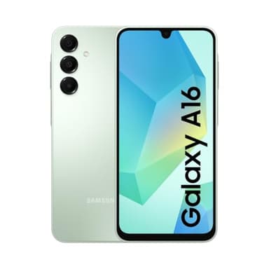 Samsung Galaxy A16 4G LTE, Teléfono Móvil Android, Pantalla 6,7" Super AMOLED, Múltiples Cámaras, Almacenamiento 128GB, Verde Claro (Versión Española), Garantía del Fabricante 3 Años + 1 Año Extra